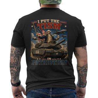 Patriotic 4Th Of July Meme I Put The Tism In Patriotism Men's T-shirt Back Print - Thegiftio UK