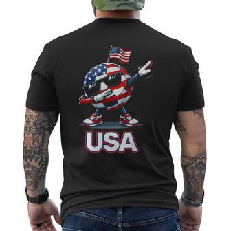 Patriotic American Soccer Ball 4Th Of July Men's T-shirt Back Print - Thegiftio UK