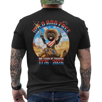 Patriotic Black Cat 250 Years Of Freedom 1776 2026 Men's T-shirt Back Print - Thegiftio UK