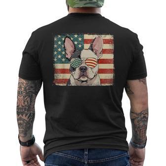 Patriotic French Bulldog Dog Lover Usa Flag 4Th Of July Men's T-shirt Back Print | Seseable UK