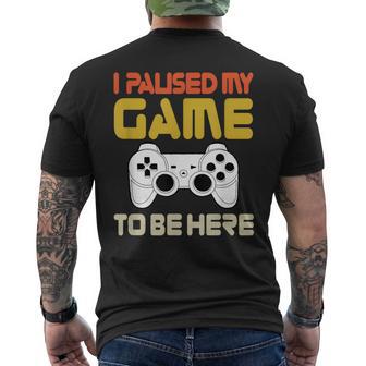 Pausé Mi Juego Para Estar Aquí Camiseta Hombre Estampado Espalda - Regaloses