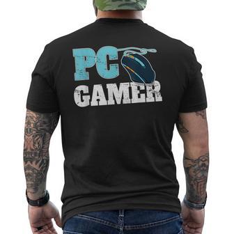 Pc Gamer コンピューターゲームギフト マウスゲーマー用 メンズTシャツ バックプリント - Kawaiitshirt