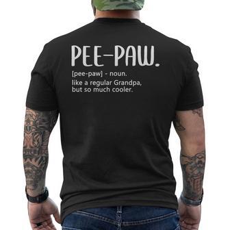 Pee-Paw For Fathers Day Regular Grandpa Pee-Paw Men's T-shirt Back Print - Monsterry UK