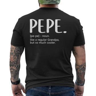 Pepe For Fathers Day Idea Regular Grandpa Pepe Men's T-shirt Back Print - Thegiftio UK