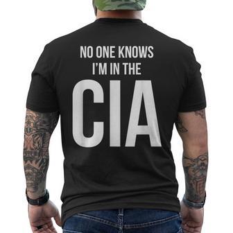 Personne Neait Que Jeuis Dans La Cia T-shirt imprimé au dos - Cadeauxyz