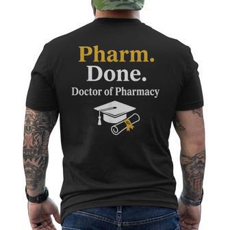 Pharm Done ドクターオブファーマシー 卒業式 メンズTシャツ バックプリント - Kawaiitshirt