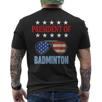 Phrase Amusante Du Président Du Badminton Badminton Pour Débutants T-shirt imprimé au dos - Cadeauxyz