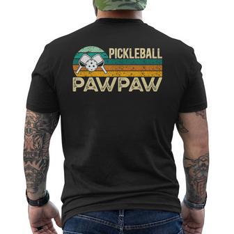 Pickleball Pawpaw Retro Pickleball Player Pawpaw Grandpa Men's T-shirt Back Print | Seseable UK