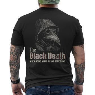 Plague Doctor Humor When Black Death Become Viral Gothic Men's T-shirt Back Print - Thegiftio UK