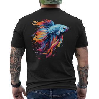 Poisson Combattantiamois Betta Coloré Pour Les Amateurs De Poissons T-shirt imprimé au dos - Cadeauxyz