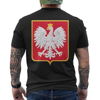 Polonia Eagle Escudo De Armas Polska Familia Polaca In Mangas Camiseta Hombre Estampado Espalda - Regaloses
