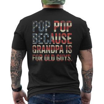 Pop Pop For Grandpa From Grandkids Father's Day Men's T-shirt Back Print | Seseable UK
