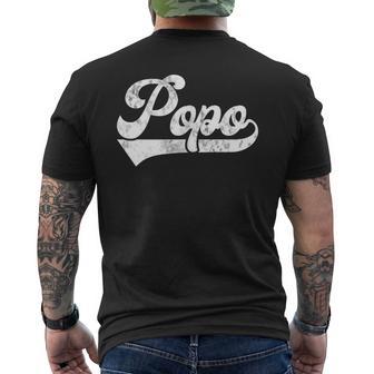 Popo Vintage Retro Father's Day For Papa Grandpa Men's T-shirt Back Print - Thegiftio UK