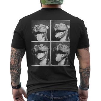 Positive Selfie Pitbull Dog Face Men's T-shirt Back Print - Thegiftio UK