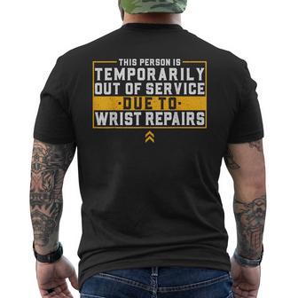 Post Broken Wrist Surgery Recovery Hand Injury Men's T-shirt Back Print - Thegiftio UK