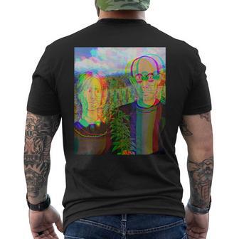 Pot Farmer 大麻 マリファナ トリッピーデザイン 420 ギフト メンズTシャツ バックプリント - Kawaiitshirt