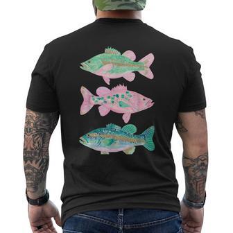 Preppy Fish Bass Coastal Beach Summer Men's T-shirt Back Print - Thegiftio UK