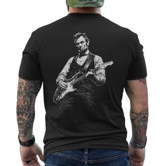 President Abraham Lincoln Abe Lincoln Playing Guitar Vintage Men's T-shirt Back Print | Seseable CA