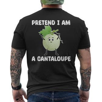 Pretend I Am A Cantaloupe メロン コスチューム マスクメロン メンズTシャツ バックプリント - Kawaiitshirt