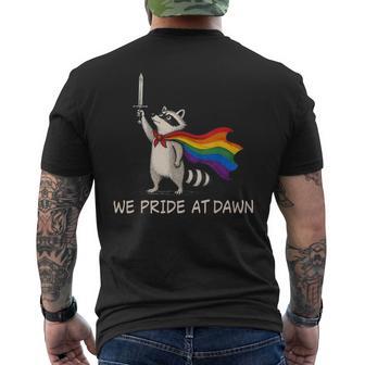 We Pride At Dawn Raccoon Lgbt Support Pride Month Men's T-shirt Back Print - Monsterry UK
