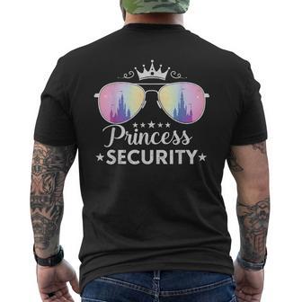Princess Security Protection Squad Vacation Family Matching Men's T-shirt Back Print - Thegiftio UK