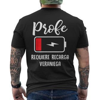 Profe Requiere Recargaeraniega Camiseta Hombre Estampado Espalda - Regaloses