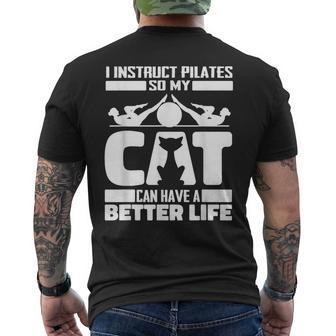 Profesor Gato Yoga Entrenamiento Instructor De Pilates Camiseta Hombre Estampado Espalda - Regaloses