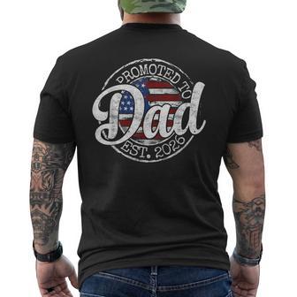 Promoted To Dad Est 2026 Stamp First Time Daddy To Be Men's T-shirt Back Print - Thegiftio UK