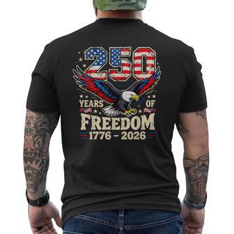 Proud 250 Years Of Freedom Us Liberty Celebration For Men Men's T-shirt Back Print - Thegiftio UK