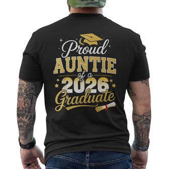 Proud Auntie Of A Class Of 2026 Graduate Senior Graduation Men's T-shirt Back Print | Mazezy