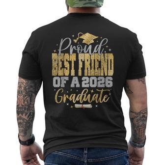 Proud Best Friend Of A Class Of 2026 Graduate Graduation Men's T-shirt Back Print - Thegiftio