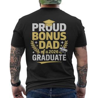 Proud Bonus Dad 2026 Graduate Senior Step Dad For Him Men's T-shirt Back Print - Thegiftio UK