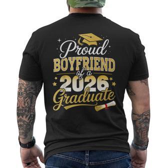 Proud Boyfriend Of Class Of 2026 Graduate Senior Graduation Men's T-shirt Back Print - Thegiftio