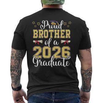 Proud Brother Of A 2026 Graduate Grad Senior Graduation Men's T-shirt Back Print - Thegiftio UK