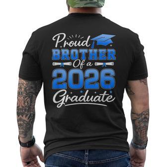 Proud Brother Of A 2026 Graduate Graduation 2026 Brother Men's T-shirt Back Print - Thegiftio UK