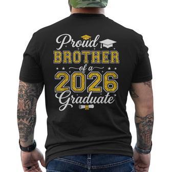 Proud Brother Of A 2026 Graduate Senior Graduation Boys Men's T-shirt Back Print - Thegiftio UK