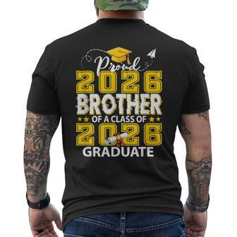 Proud Brother Of A Class Of 2026 Graduate Father's Day Men's T-shirt Back Print - Thegiftio UK