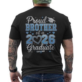 Proud Brother Of A Class Of 2026 Graduate Senior Graduation Men's T-shirt Back Print - Thegiftio