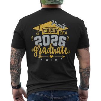 Proud Cousin Of A 2026 Graduate Grad Senior Graduation Men's T-shirt Back Print - Thegiftio UK