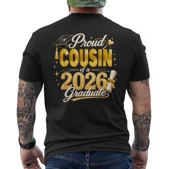 Proud Cousin 2026 Graduate Senior Graduation Family Pride Men's T-shirt Back Print - Thegiftio