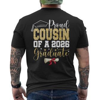 Proud Cousin Of 2026 Senior Graduate Family Graduation 2026 Men's T-shirt Back Print - Thegiftio