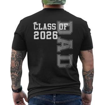 Proud Dad Of A 2026 Graduate Grad Senior Father Graduation Men's T-shirt Back Print | Seseable UK