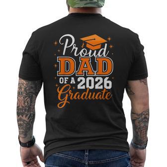 Proud Dad Of A 2026 Graduate Graduation Men's T-shirt Back Print - Thegiftio