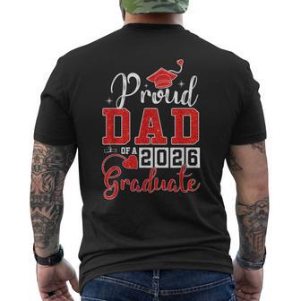 Proud Dad Of A 2026 Graduate Senior Class Of 2026 Graduation Men's T-shirt Back Print - Thegiftio