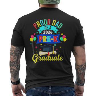Proud Dad Of A 2026 Pre-K Graduate Prek Graduation Men's T-shirt Back Print - Monsterry