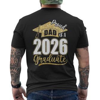 Proud Dad Of A 2026 Senior Class Of 2026 Graduation Men Men's T-shirt Back Print - Thegiftio