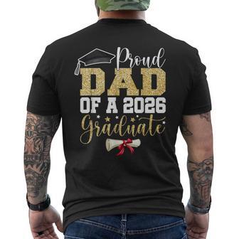 Proud Dad Of A 2026 Senior Graduate Family Graduation 2026 Men's T-shirt Back Print | Seseable UK