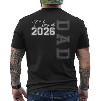 Proud Dad Of A Class Of 2026 Graduate Senior Dad Graduation Men's T-shirt Back Print | Seseable UK