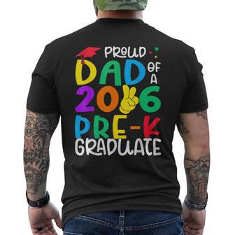 Proud Dad Class Of 2026 Pre-K Graduate Graduation Family Men's T-shirt Back Print - Thegiftio UK