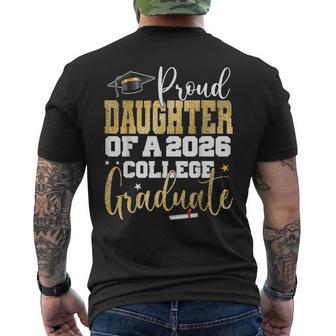 Proud Daughter Of 2026 Graduate College Graduation Party Men's T-shirt Back Print - Monsterry